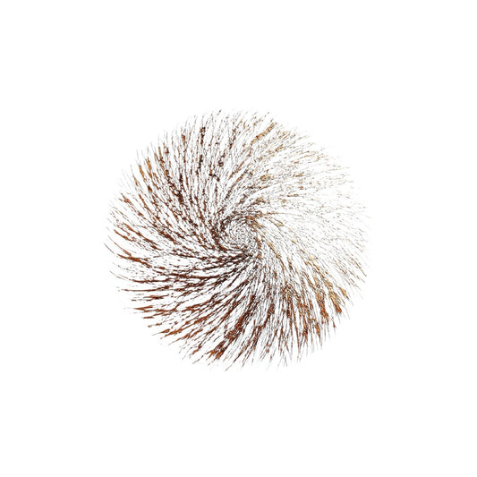 Posavasos redondo de metal tejido con dise?o en espiral (tono dorado)